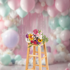 Lofaris Colorful Fairy Tale Balloons Unicorn Photo Backdrop