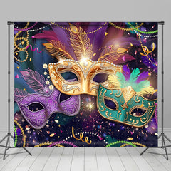Lofaris Colorful Feather Exquisite Mask Masquerade Backdrop