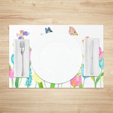 Lofaris Colorful Floral Butterfly Leaves Set Of 4 Placemats