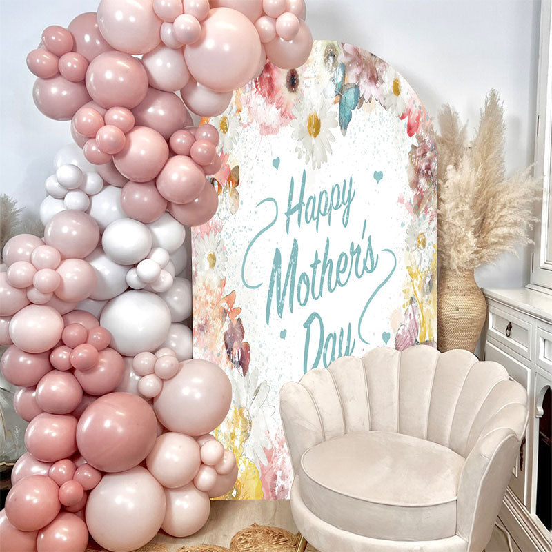 Lofaris Colorful Floral Happy Mothers Day Arch Backdrop