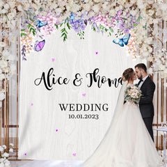 Lofaris Colorful Flowers And Butterfly Spring Theme Backdrop