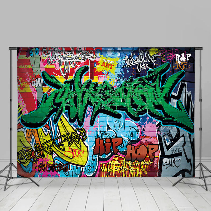 Lofaris Colorful Graffiti Street Style Hip Hop Party Backdrop
