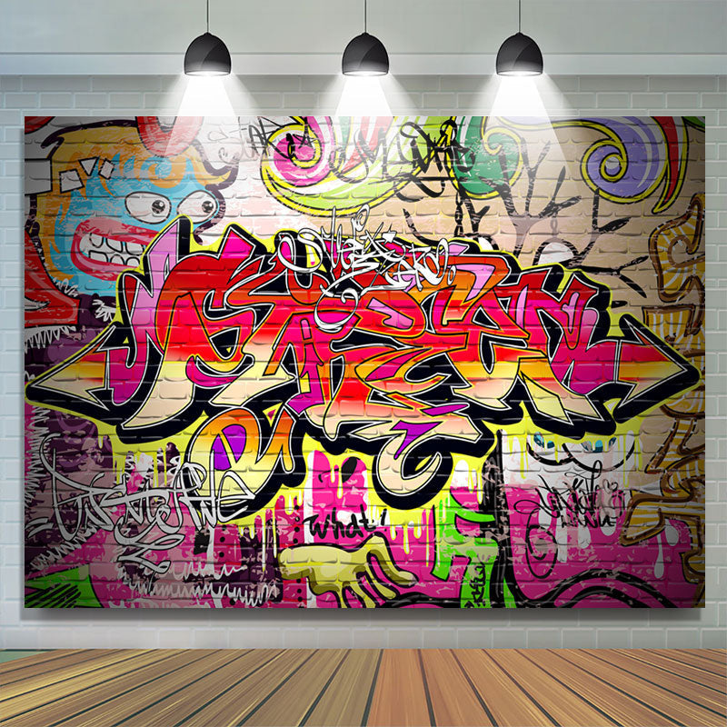 Lofaris Colorful Graffiti Wall Street Art Party Backdrop