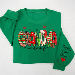 Lofaris Colorful Grandma Kids Custom Christmas Sweatshirt