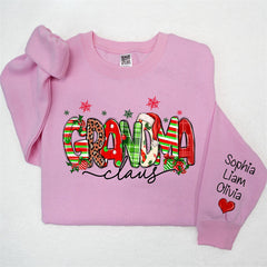 Lofaris Colorful Grandma Kids Custom Christmas Sweatshirt