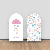 Lofaris Colorful Hearts Cloud Girl Baby Shower Arch Backdrop
