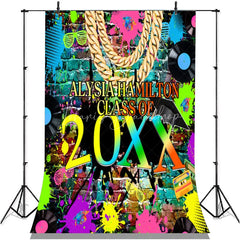 Lofaris Colorful Hip Hop Graffiti Wall Class Of 2022 Backdrop