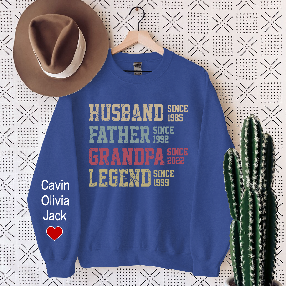 Lofaris Personalized Dad Grandpa Husband Father Legend Sweatshirt