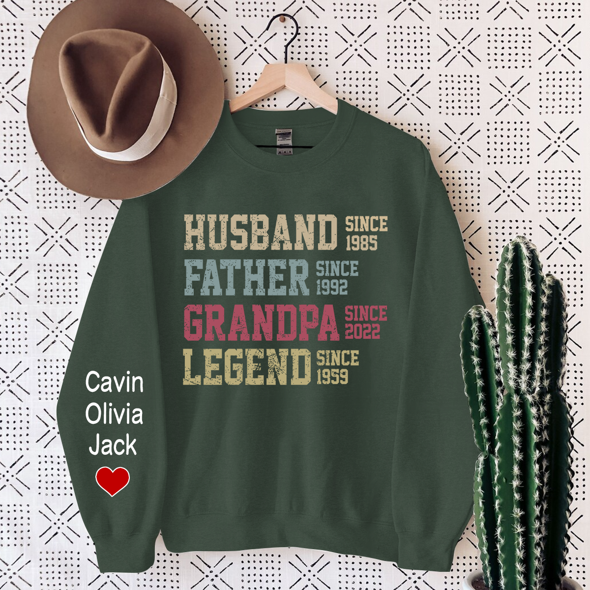 Lofaris Personalized Dad Grandpa Husband Father Legend Sweatshirt