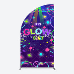 Lofaris Colorful Neon Lets Glow Crazy Arch Birthday Backdrop