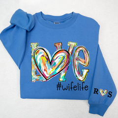 Lofaris Love Birthday Gifts for Couples Husbands New Wives Custom Valentine Sweatshirt LTP01