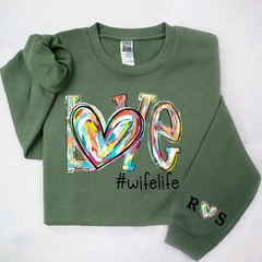 Lofaris Love Birthday Gifts for Couples Husbands New Wives Custom Valentine Sweatshirt LTP01