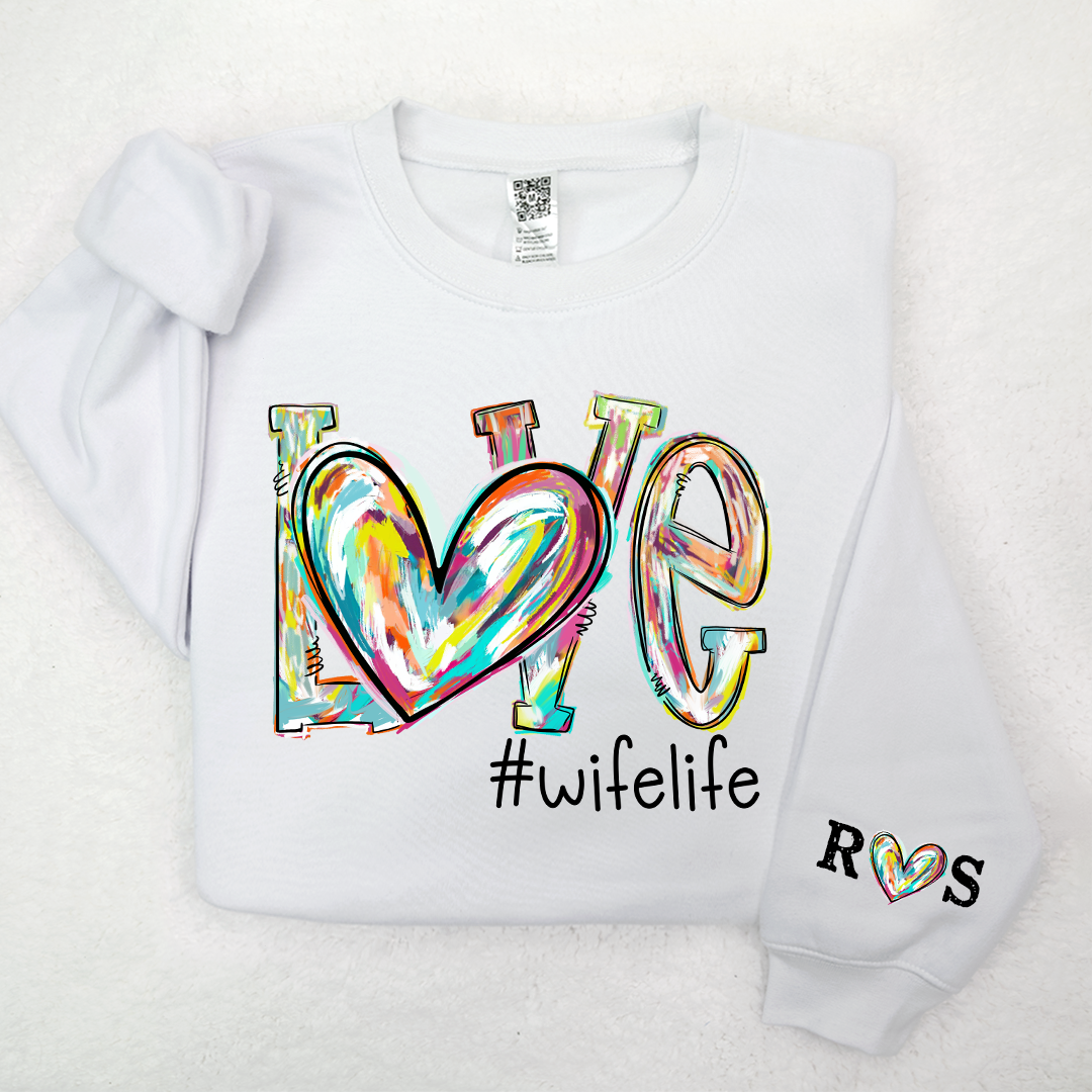 Lofaris Love Birthday Gifts for Couples Husbands New Wives Custom Valentine Sweatshirt LTP01