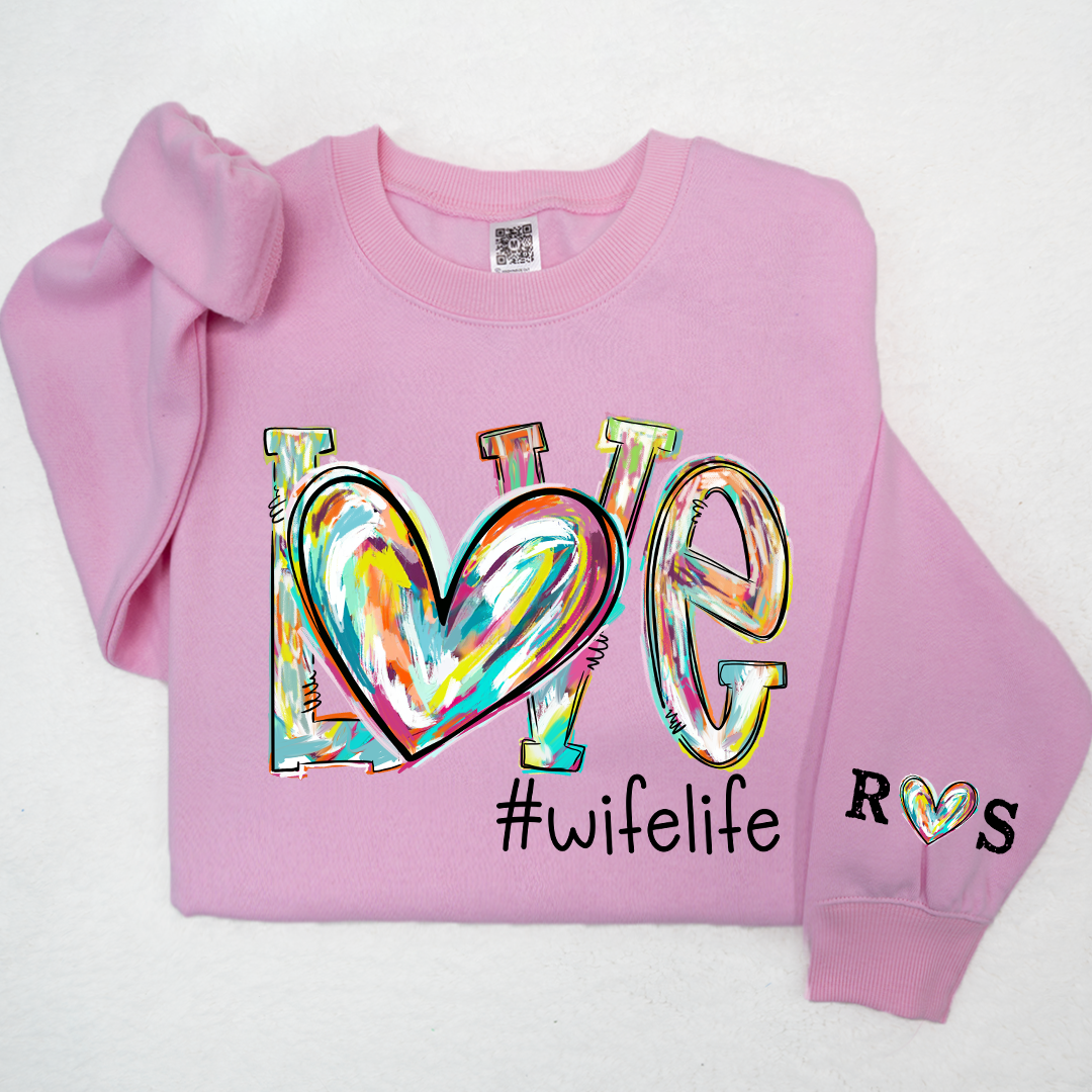Lofaris Love Birthday Gifts for Couples Husbands New Wives Custom Valentine Sweatshirt LTP01