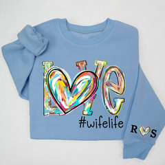 Lofaris Love Birthday Gifts for Couples Husbands New Wives Custom Valentine Sweatshirt LTP01