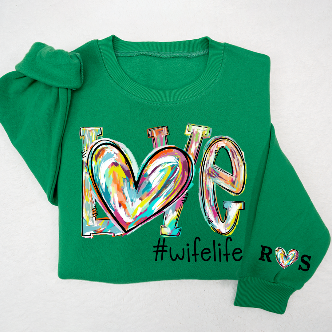 Lofaris Love Birthday Gifts for Couples Husbands New Wives Custom Valentine Sweatshirt LTP01