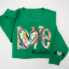 Lofaris Love Birthday Gifts for Couples Husbands New Wives Custom Valentine Sweatshirt LTP01