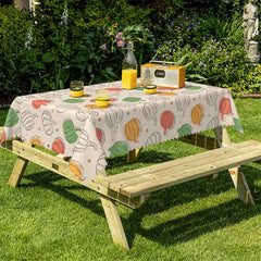 Lofaris Colorful Pumpkin Pattern Repeat Kitchen Tablecloth