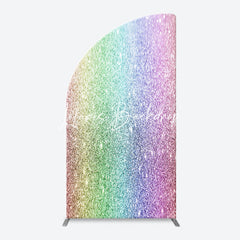 Lofaris Colorful Rainbow Glitter Arch Backdrop For Birthday