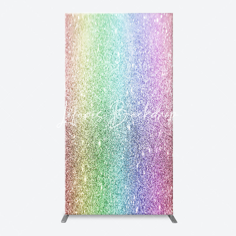 Lofaris Colorful Rainbow Glitter Arch Backdrop For Birthday