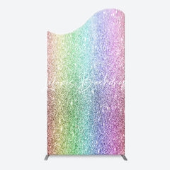 Lofaris Colorful Rainbow Glitter Arch Backdrop For Birthday