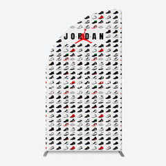 Lofaris Colorful Sneakers Sports Theme Arch Birthday Backdrop