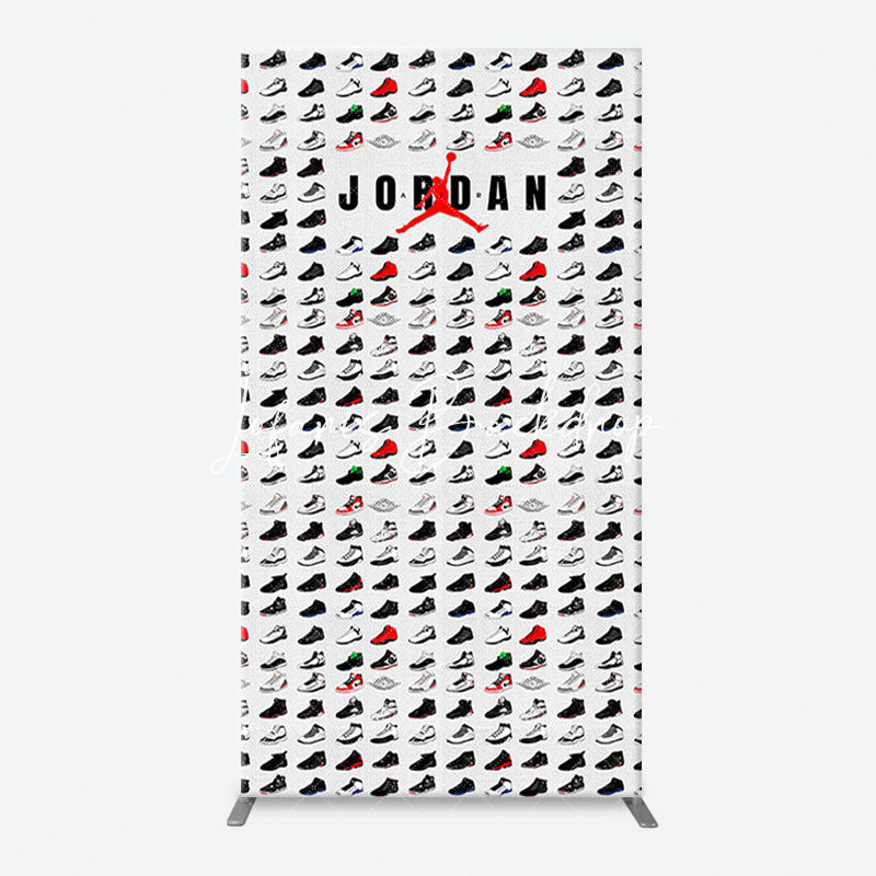 Lofaris Colorful Sneakers Sports Theme Arch Birthday Backdrop