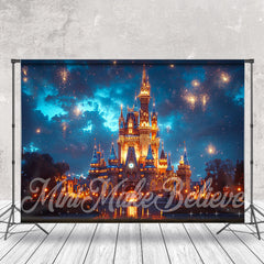 Lofaris Colorful Sparkle Night Castle Backdrop For Photo