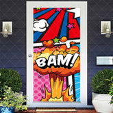 Lofaris Colorful Star Stripe Cartoon Bam Birthday Door Cover