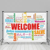 Lofaris Colorful Various Languages Welcome Backdrop For Party