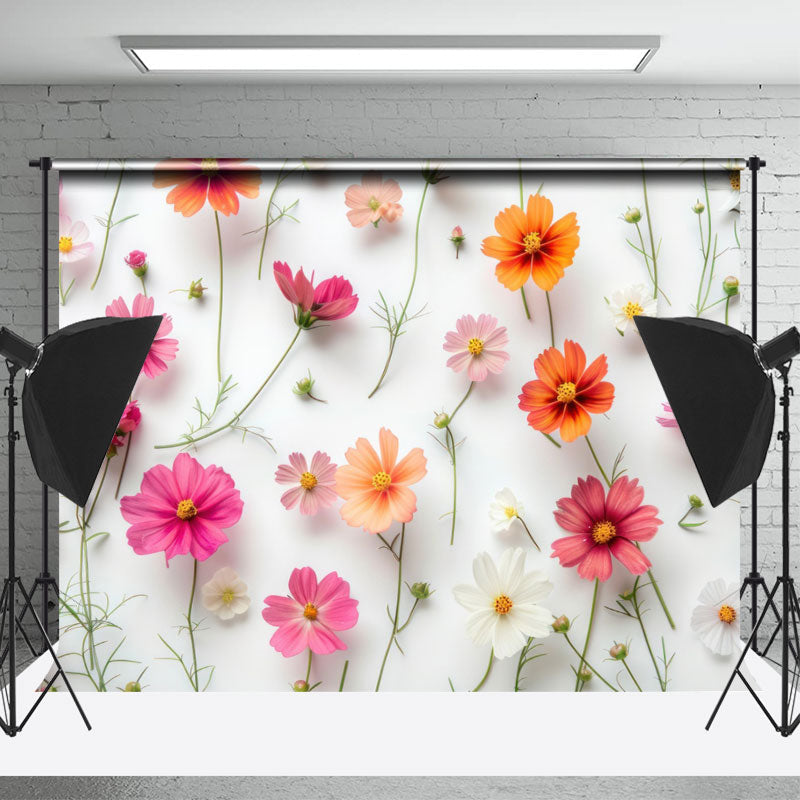 Lofaris Colors Daisy Floral Birthday Backdrop For Photo