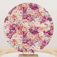 Lofaris Colors Floral Wall Romantic Round Wedding Backdrop