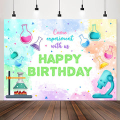 Lofaris Come Experiment Chemistry Theme Birthday Backdrop