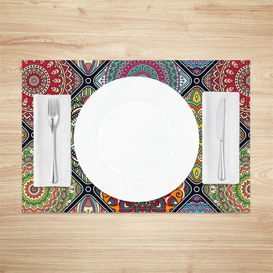 Lofaris Complicated Gorgeous Plaid Retro Set Of 4 Placemats