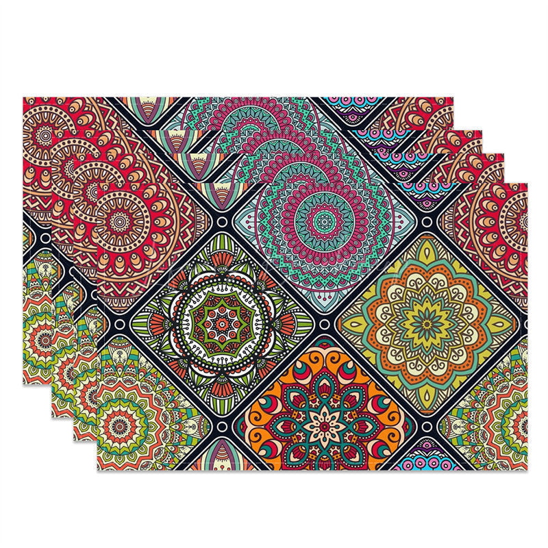 Lofaris Complicated Gorgeous Plaid Retro Set Of 4 Placemats