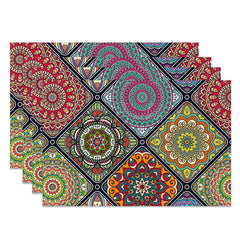 Lofaris Complicated Gorgeous Plaid Retro Set Of 4 Placemats