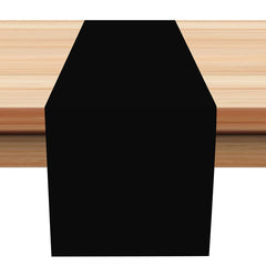 Lofaris Concise Ceremonial Black Solid Color Table Runner