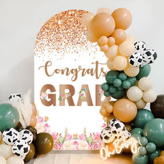 Lofaris Congrats Colorful Flowers Graduation Arch Backdrop