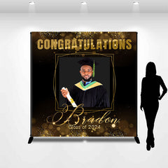 Lofaris Congratulation Dark Custom Photo Graduation Backdrop