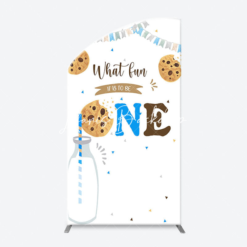Lofaris Cookie Milk It Is To Be One Birthday Arch Backdrop