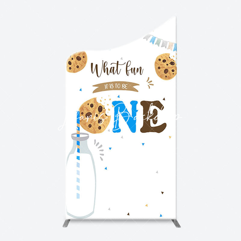 Lofaris Cookie Milk It Is To Be One Birthday Arch Backdrop