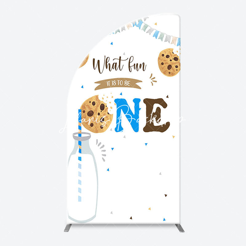 Lofaris Cookie Milk It Is To Be One Birthday Arch Backdrop
