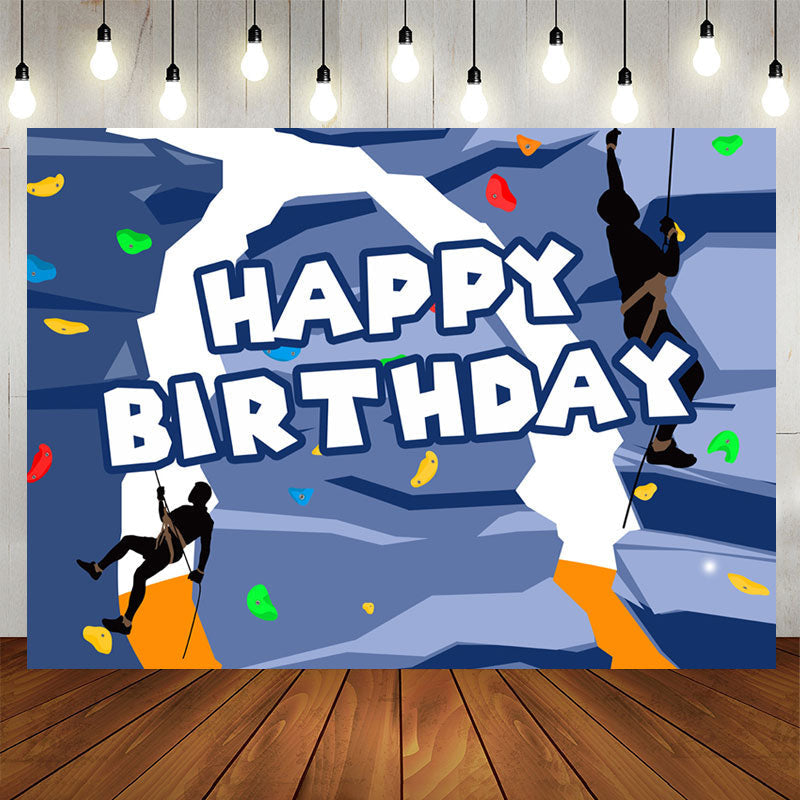 Lofaris Cool Climbing Exercises Sports Style Birthday Backdrop
