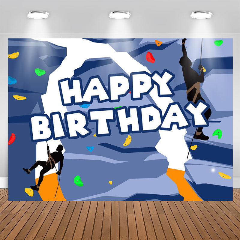 Lofaris Cool Climbing Exercises Sports Style Birthday Backdrop