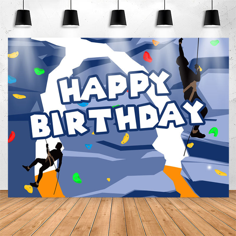 Lofaris Cool Climbing Exercises Sports Style Birthday Backdrop