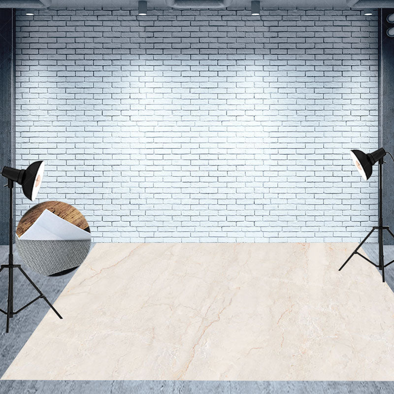 Lofaris Cream Colored Classic Marble Cracks Photo Floor Mat