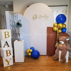 Lofaris Custom Arch Backdrop Cover with Photo Text