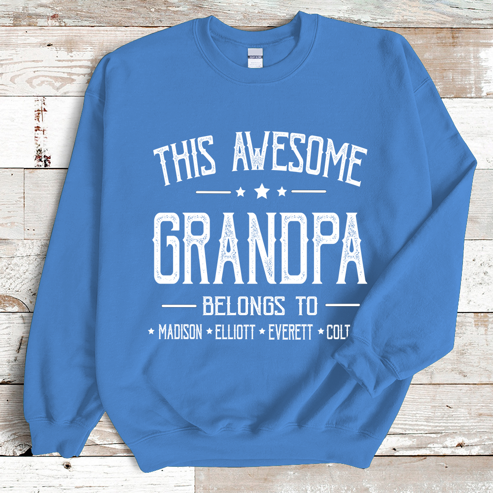 Lofaris Custom Awesome Grandpa Belongs Kids Gift Sweatshirt