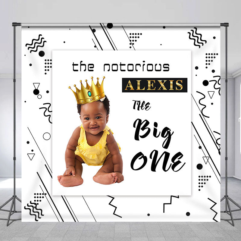 Lofaris Custom Baby Big One Simple Birthday Party Backdrop