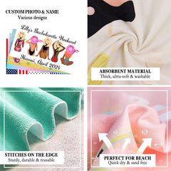Lofaris Custom Bachelorette Weekend Beach Towel